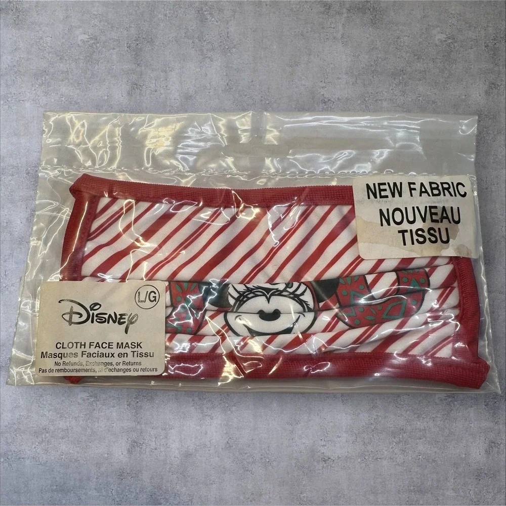 Disney Mickey Mouse Cloth‎ Face Masks Lot of 3 New Holiday Prints Adult LG